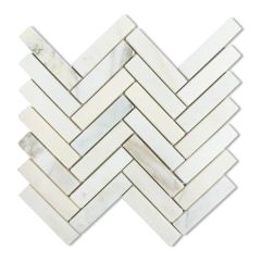 (Cut Sample) Chicago Gold Marble Chevron Mosaic Tiles
