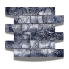 Midnight Navy Glass Brick Mosaic_ single image